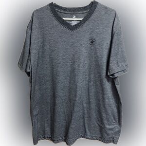 Beverly Hills Polo Club Men’s Charcoal Gray V-Neck T-Shirt XL